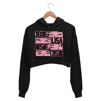 black pink jennie lisa rose jisoo crop hoodie hooded sweatshirt upper winterwear music band buy online india the banyan tee tbt men women girls boys unisex black song k pop jennie lisa jisoo rose