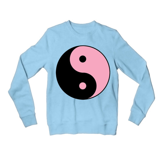 black pink yin yang sweatshirt upper winterwear music band buy online united states usa the banyan tee tbt men women girls boys unisex gray song k pop jennie lisa jisoo rose