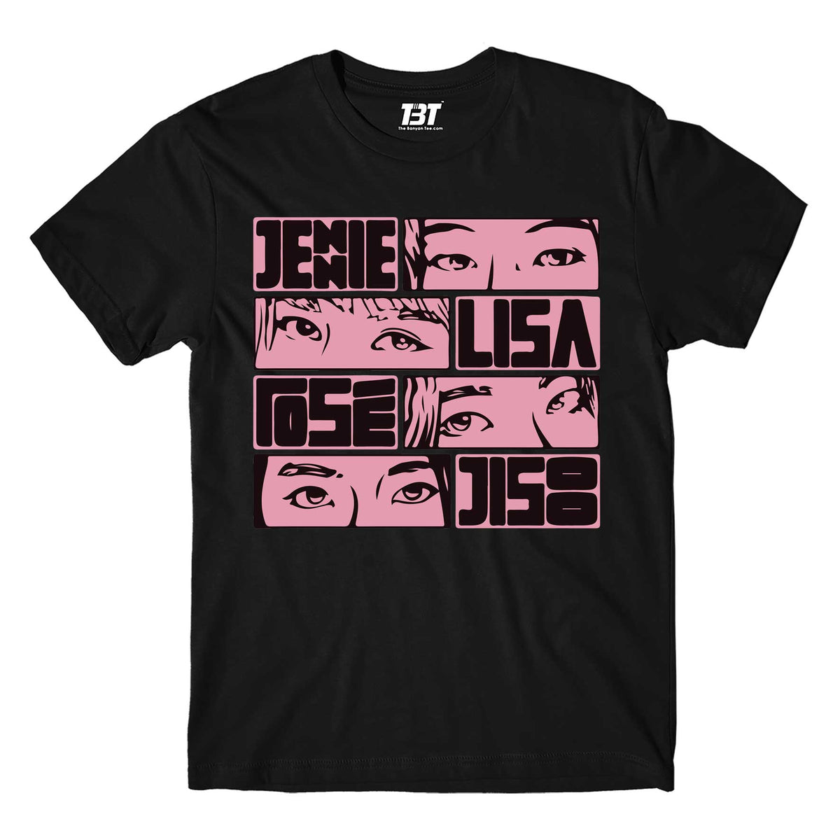 Black Pink T shirt - Jennie Lisa Rose Jisoo 100% Cotton | Soft 