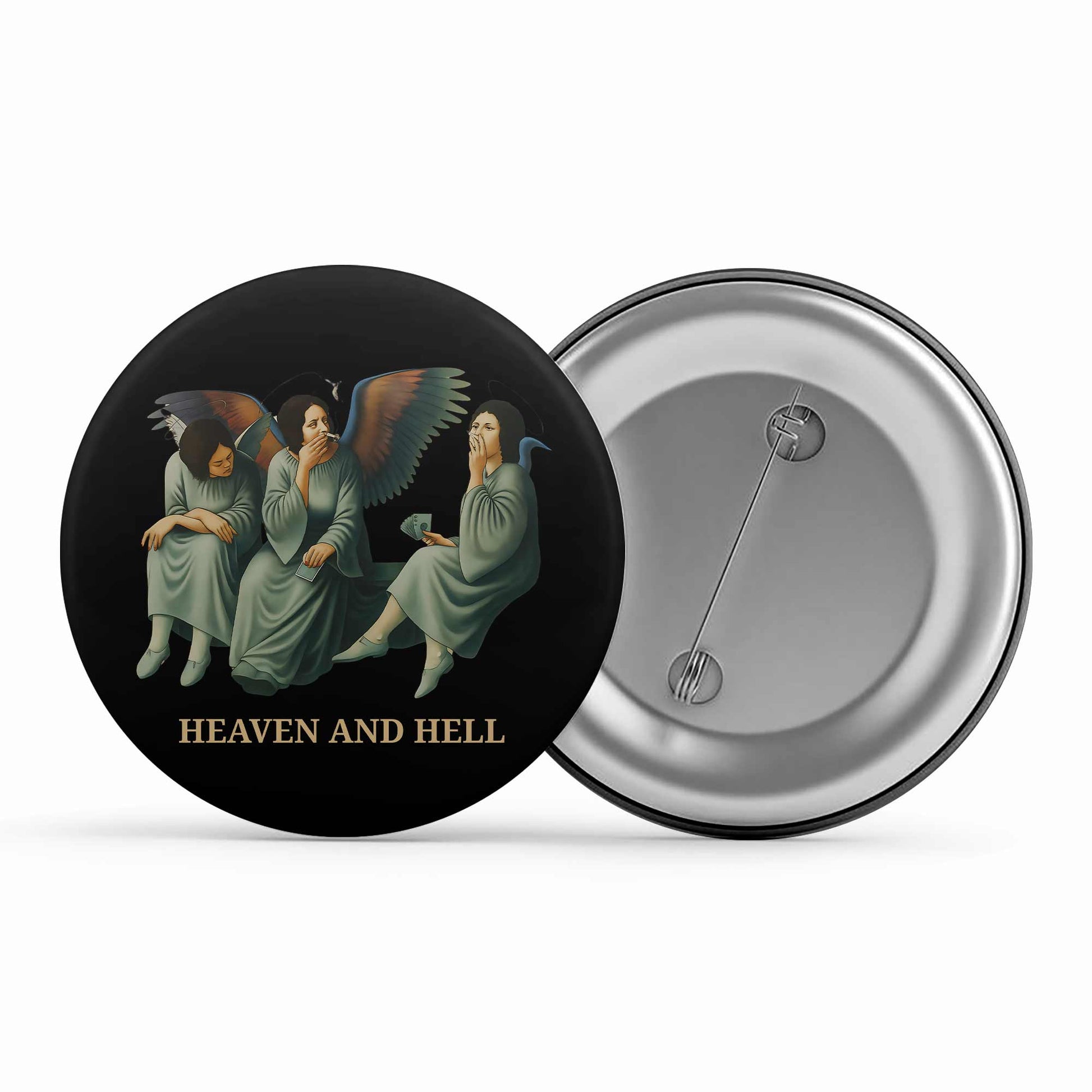 black sabbath heaven and hell badge pin button music band buy online india the banyan tee tbt men women girls boys unisex