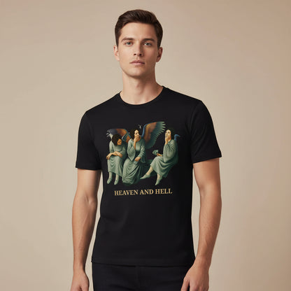 black sabbath heaven and hell t-shirt music band buy online united states of america usa the banyan tee tbt men women girls boys unisex black