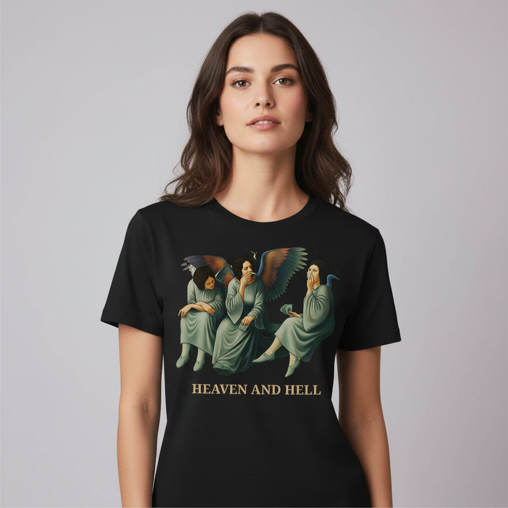 black sabbath heaven and hell t-shirt music band buy online united states of america usa the banyan tee tbt men women girls boys unisex black