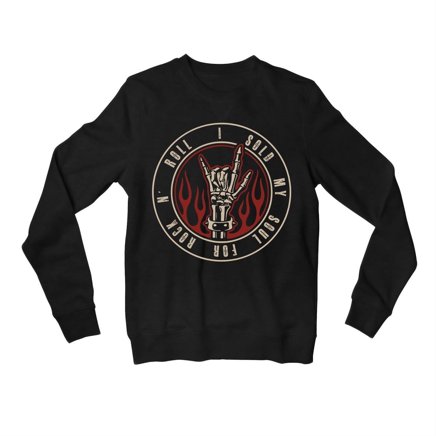 black sabbath sold my soul for rock n' roll sweatshirt upper winterwear music band buy online united states of america usa the banyan tee tbt men women girls boys unisex black