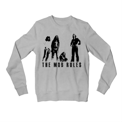 black sabbath the mob rules sweatshirt upper winterwear music band buy online united states of america usa the banyan tee tbt men women girls boys unisex gray