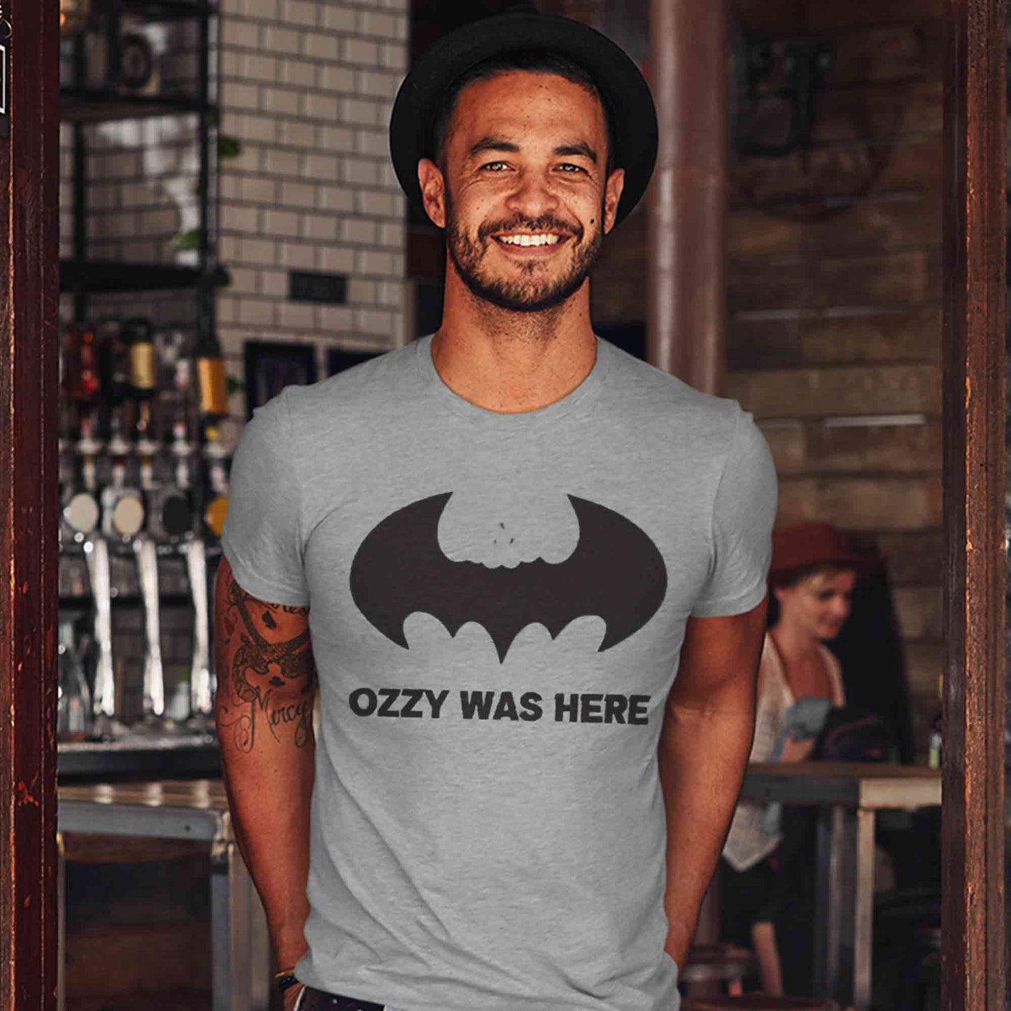 black sabbath ozzy was here t-shirt music band buy online united states of america usa the banyan tee tbt men women girls boys unisex gray