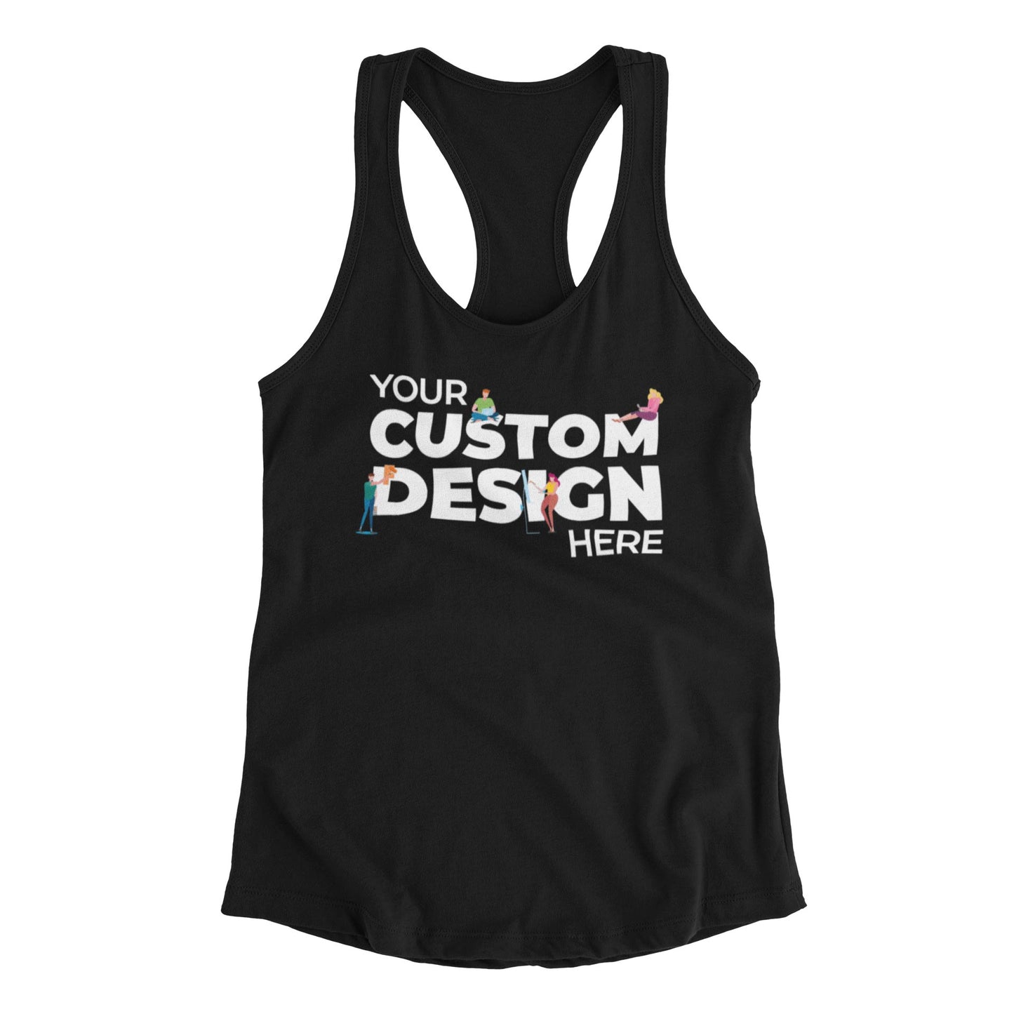 black custom customizable tank top unisex different variants the banyan tee custom-made personalised custom t-shirts custom design personalized gifts