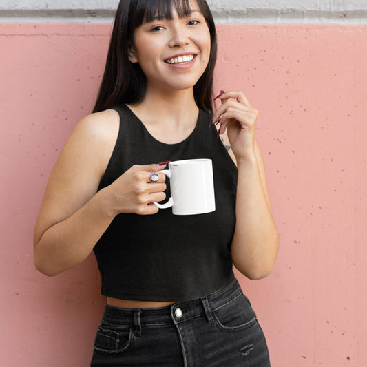 black the banyan tee plain solid crop tank top