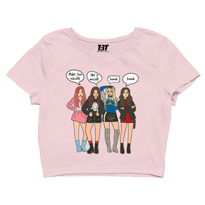 black pink whistle crop top music band buy online united states of america usa the banyan tee tbt men women girls boys unisex baby pink song k pop jennie lisa jisoo rose