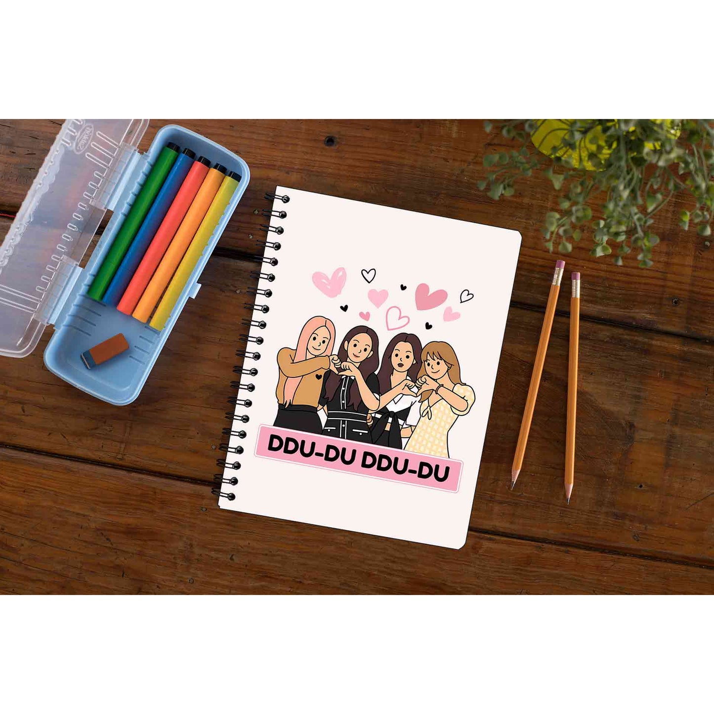 black pink ddu du ddu du du notebook notepad diary buy online united states of america usa the banyan tee tbt unruled song k pop jennie lisa jisoo rose
