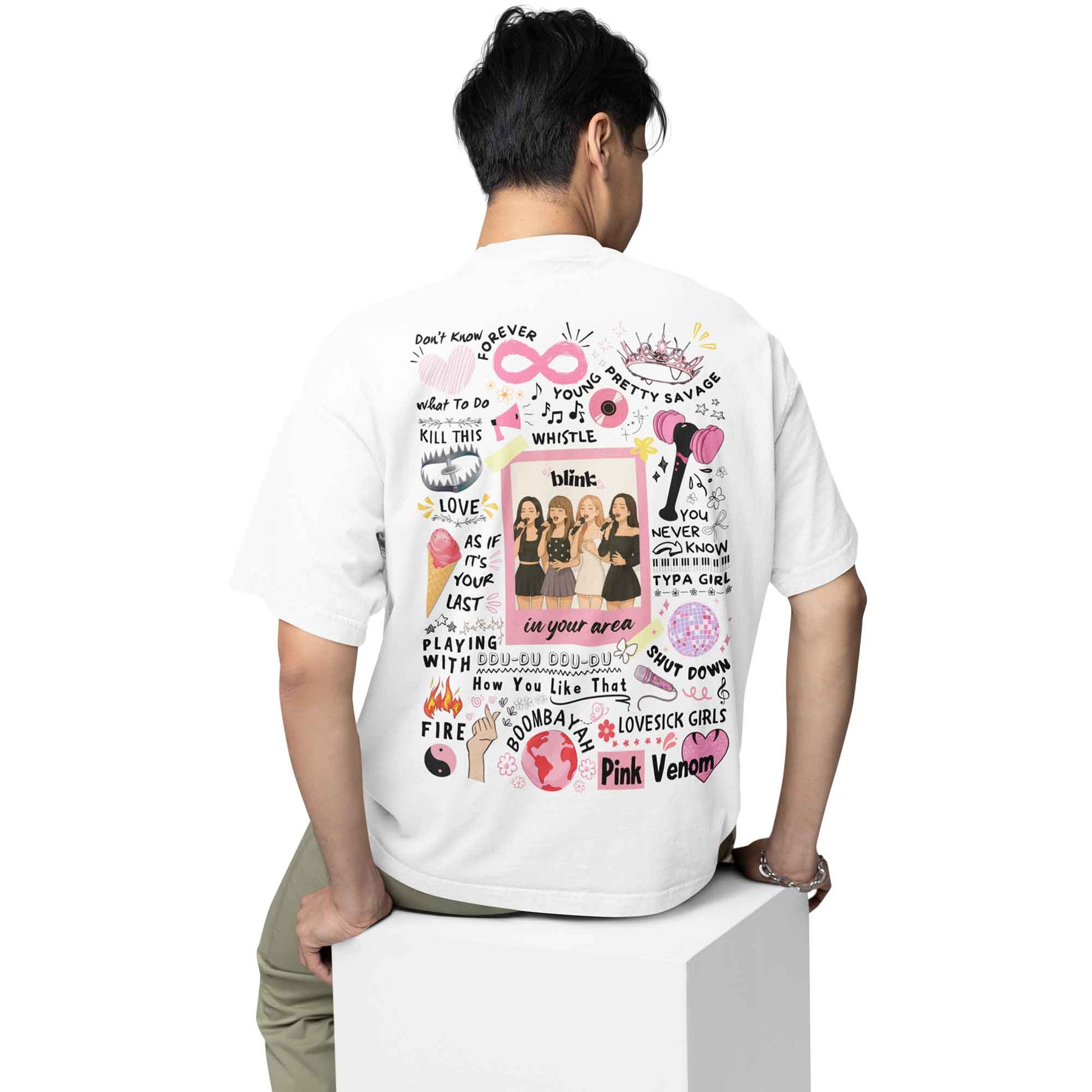 black pink oversized t shirt - blink doodle music t-shirt white buy online india the banyan tee tbt men women girls boys unisex