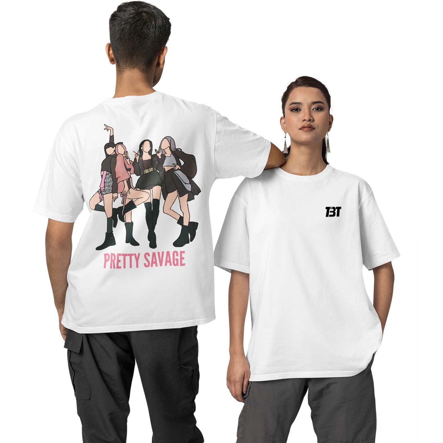 black pink oversized t shirt - pretty savage music t-shirt white buy online india the banyan tee tbt men women girls boys unisex