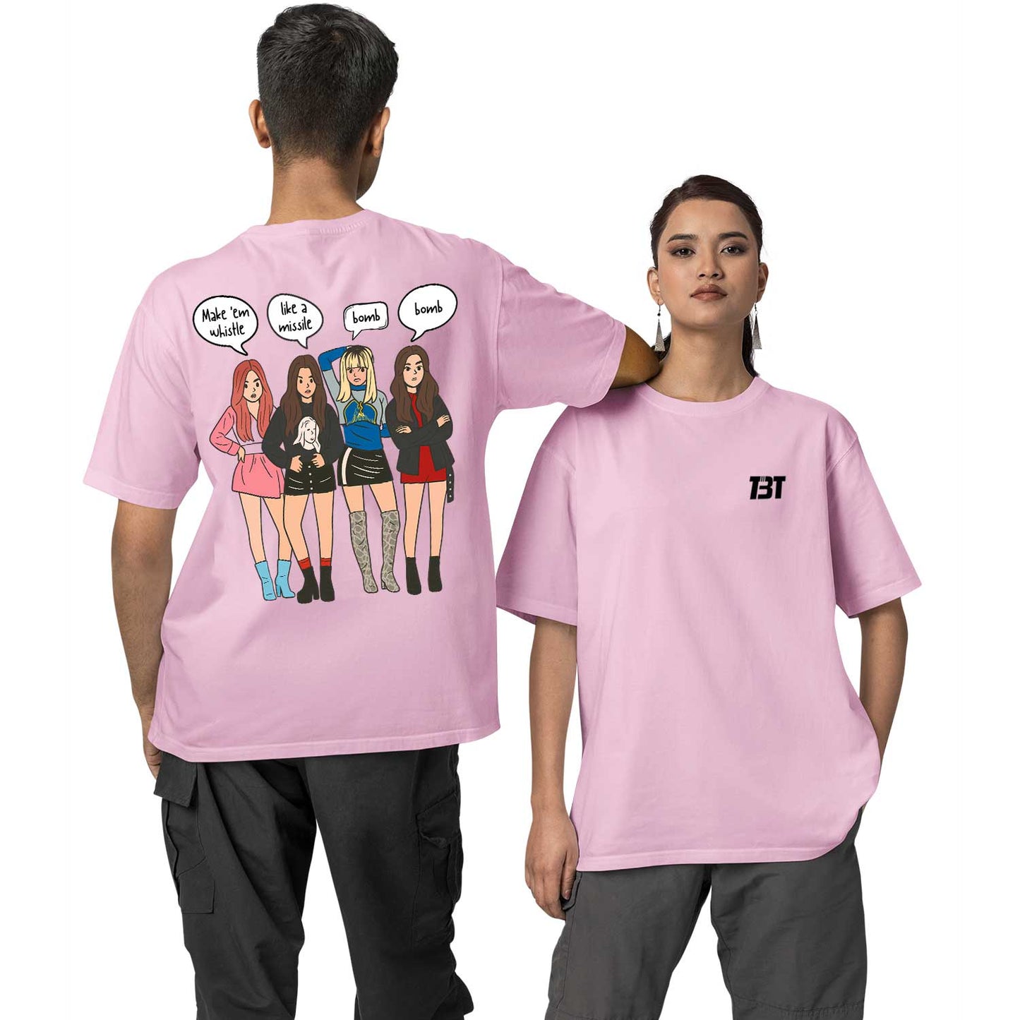 black pink oversized t shirt - whistle music t-shirt baby pink buy online india the banyan tee tbt men women girls boys unisex 