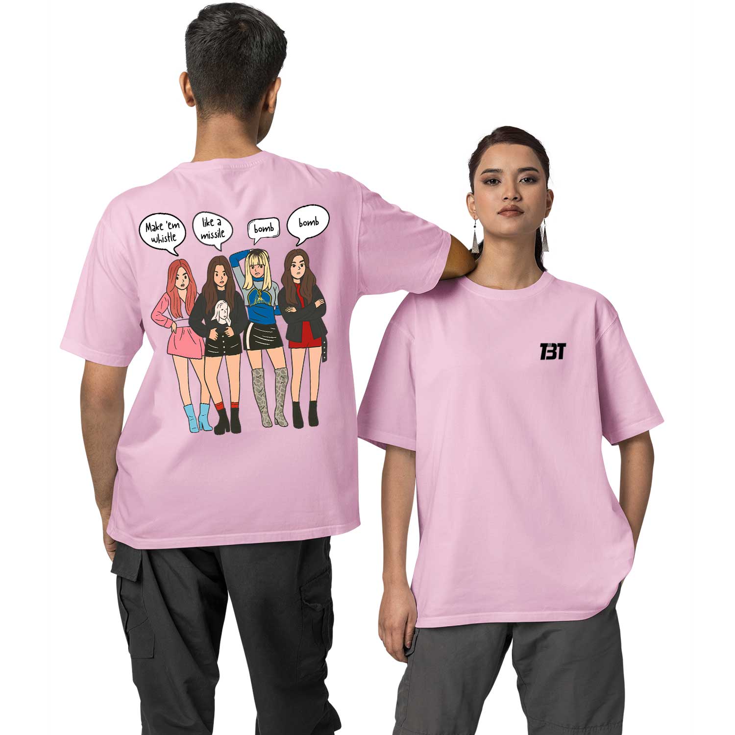 black pink oversized t shirt - whistle music t-shirt baby pink buy online india the banyan tee tbt men women girls boys unisex 