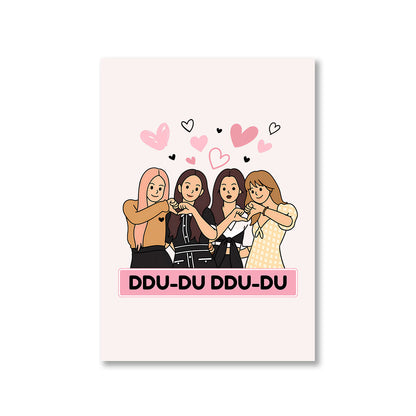 black pink ddu du ddu du du poster wall art buy online united states of america usa the banyan tee tbt a4 song k pop jennie lisa jisoo rose