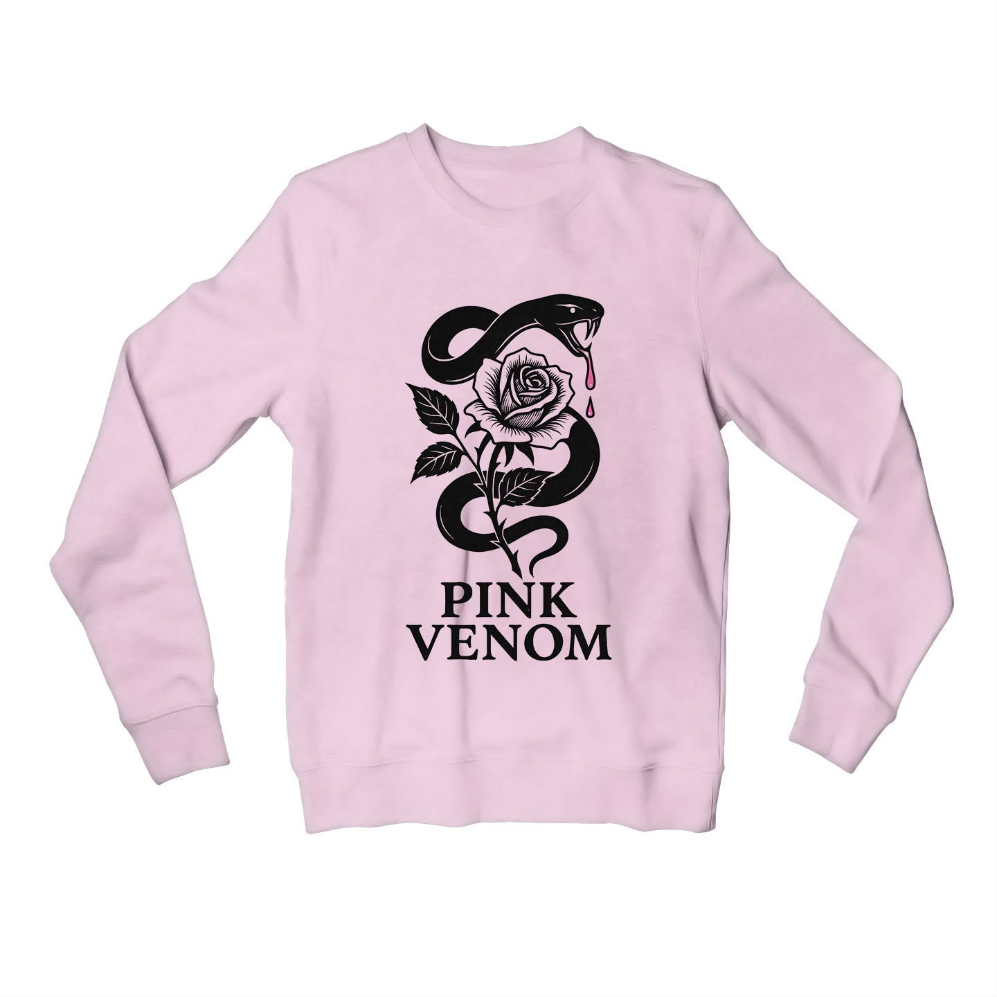 black pink pink venom sweatshirt upper winterwear music band buy online united states usa the banyan tee tbt men women girls boys unisex baby pink 