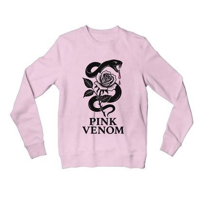 black pink pink venom sweatshirt upper winterwear music band buy online united states usa the banyan tee tbt men women girls boys unisex baby pink 