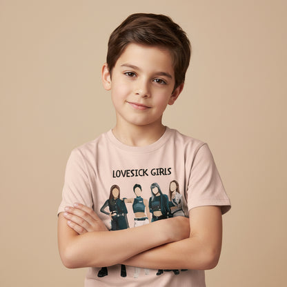 black pink lovesick girls t-shirt music band buy online united states of america usa the banyan tee tbt men women girls boys unisex Peach song k pop jennie lisa jisoo rose