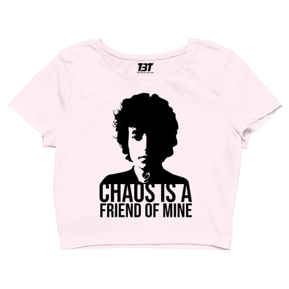 bob dylan chaos is a friend of mine crop top music band buy online united states of america usa the banyan tee tbt men women girls boys unisex Sky Blue