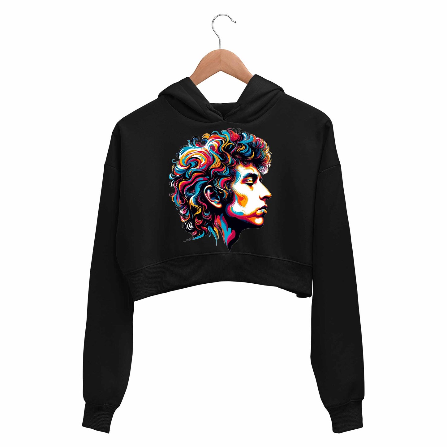 bob dylan fan art crop hoodie hooded sweatshirt upper winterwear music band buy online india the banyan tee tbt men women girls boys unisex black