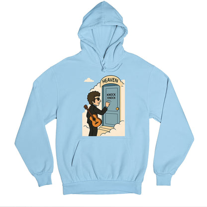 bob dylan heaven's door hoodie hooded sweatshirt winterwear music band buy online united states usa the banyan tee tbt men women girls boys unisex baby blue 
