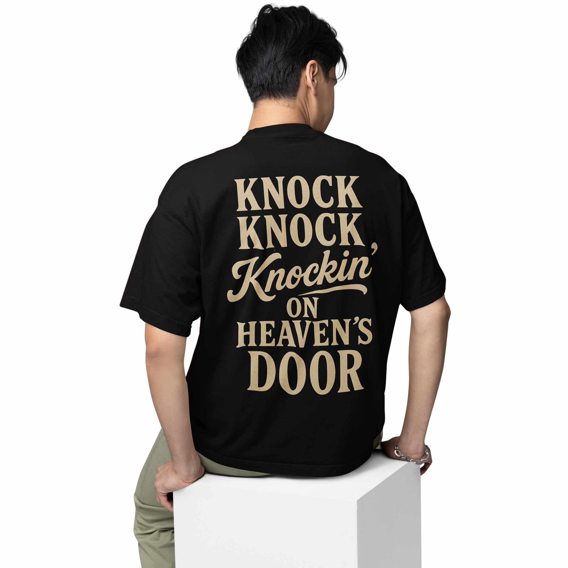 bob dylan oversized t shirt - knockin' on heaven's door music t-shirt white buy online india the banyan tee tbt men women girls boys unisex