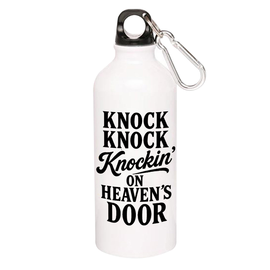 bob dylan knockin' on heaven's door sipper steel water bottle flask gym shaker music band buy online india the banyan tee tbt men women girls boys unisex