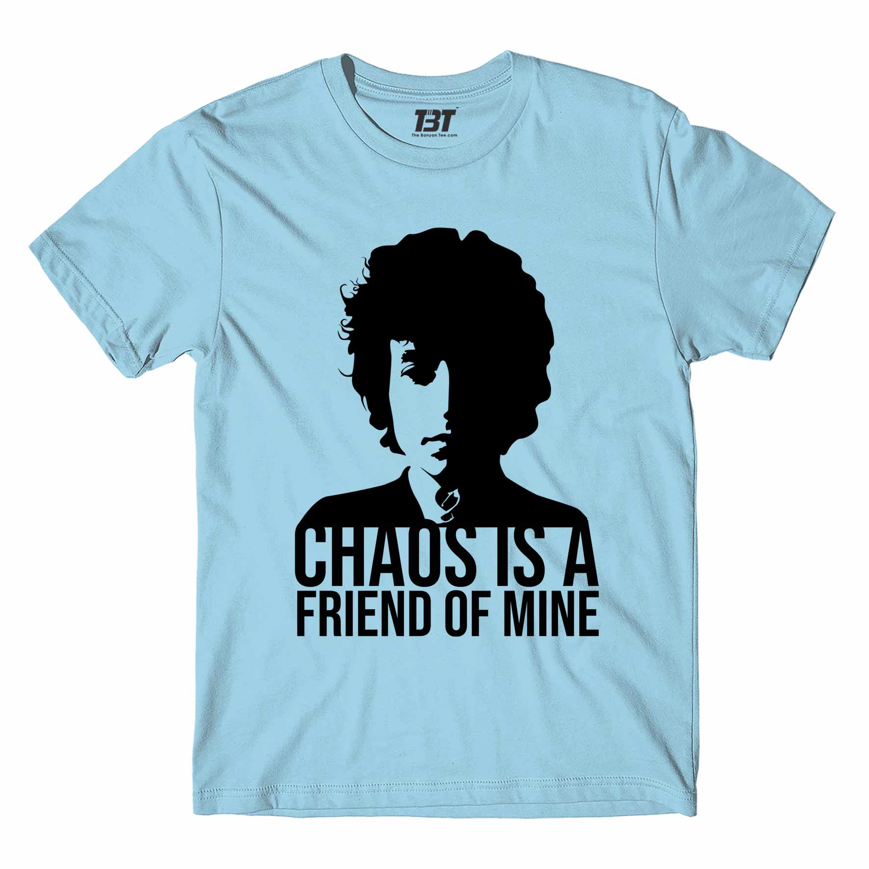 bob dylan chaos is a friend of mine t-shirt music band buy online usa united states the banyan tee tbt men women girls boys unisex Ocean Blue