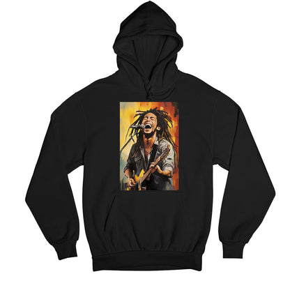 bob marley fan art hoodie hooded sweatshirt winterwear music band buy online usa united states of america the banyan tee tbt men women girls boys unisex black