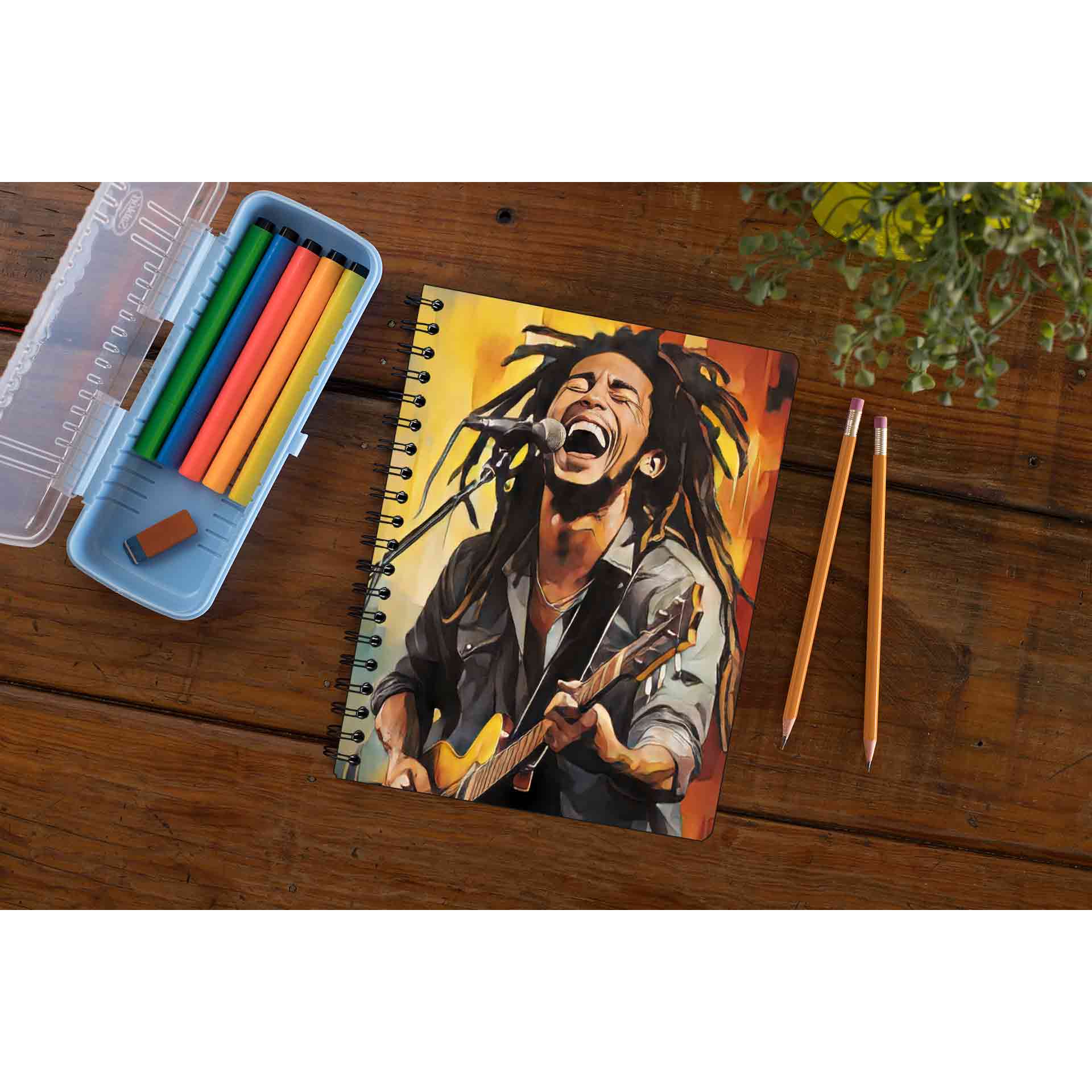 bob marley fan art  notebook notepad diary buy online united states of america usa the banyan tee tbt unruled