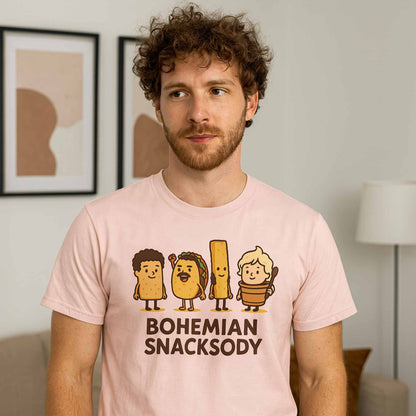 graphic bohemian snacksody t-shirt printed graphic stylish buy online united states usa the banyan tee tbt men women girls boys unisex peach 