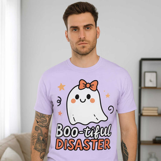 graphic boo-tiful disaster t-shirt printed graphic stylish buy online united states usa the banyan tee tbt men women girls boys unisex lavender 