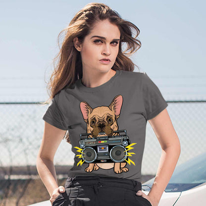 graphic boombox t-shirt printed graphic stylish buy online united states usa the banyan tee tbt men women girls boys unisex steel grey 