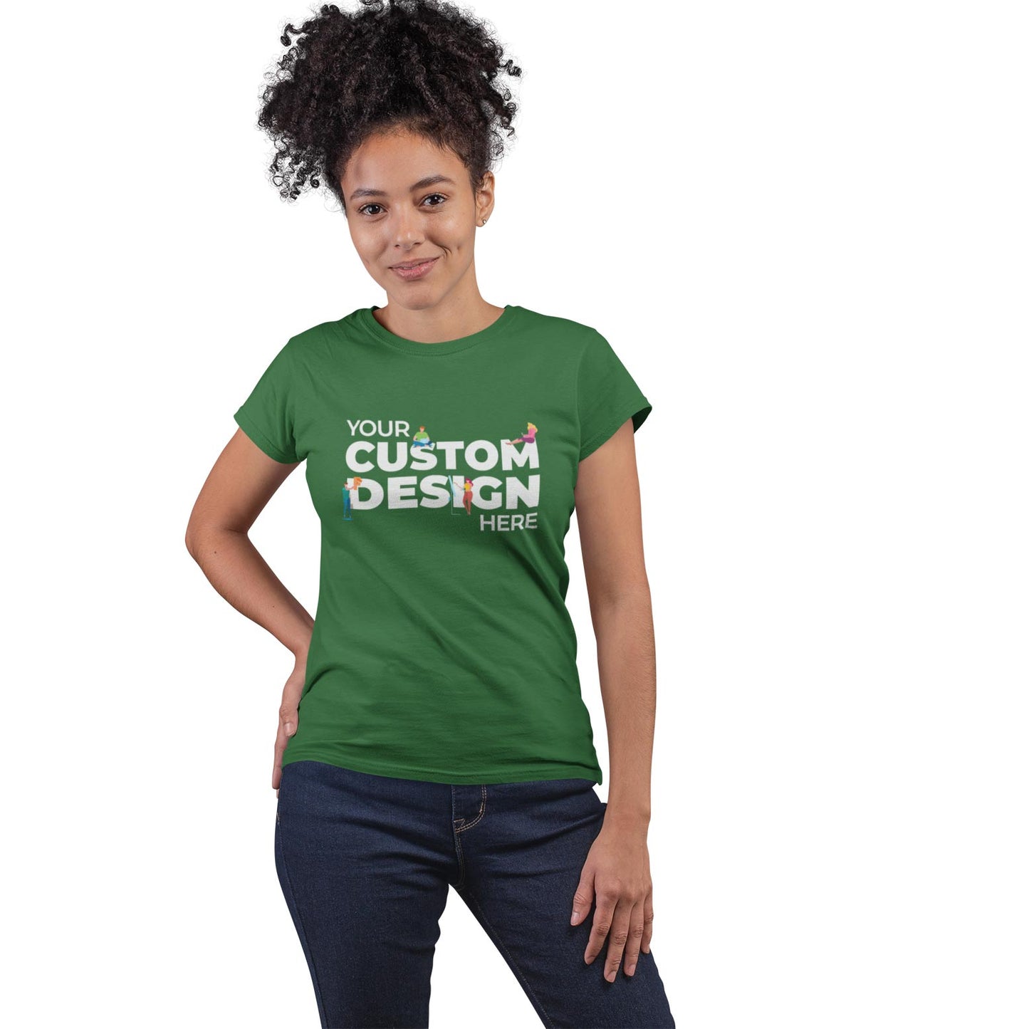 custom customizable personalised bottle green tops by the banyan tee cotton plain bottle green top for women united states of america usa tops for girls tops for women