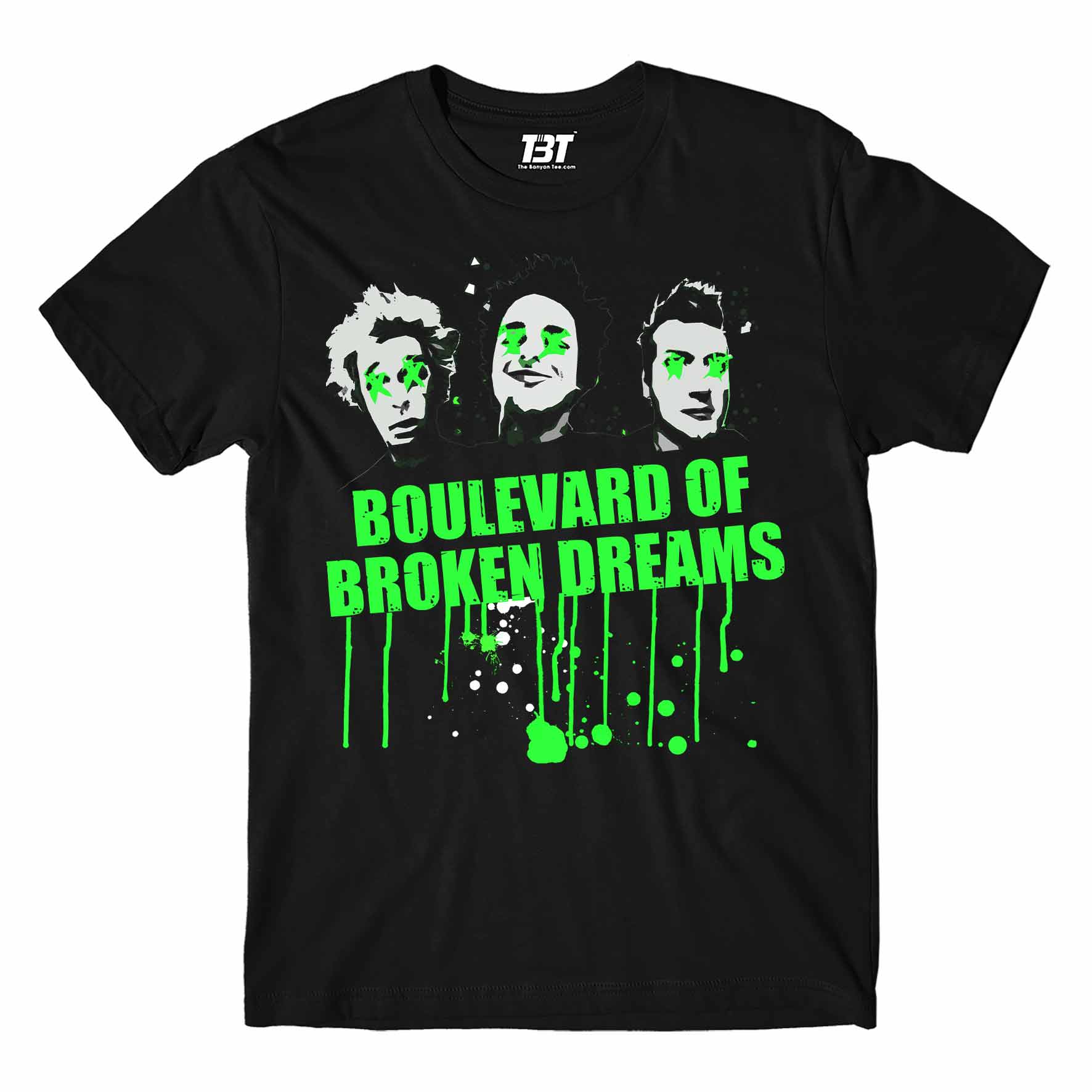 green day boulevard of broken dreams t-shirt music band buy online united states of america usa the banyan tee tbt men women girls boys unisex black