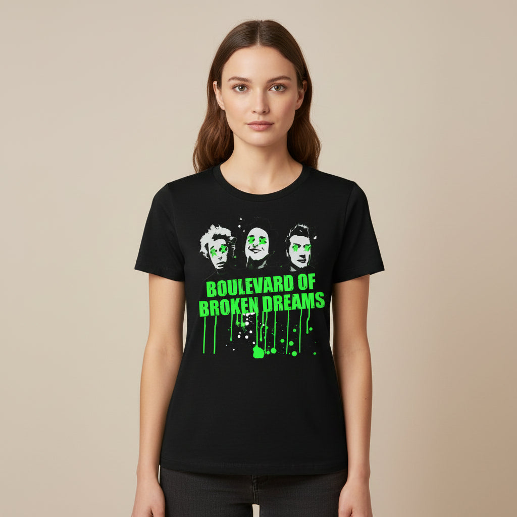 green day boulevard of broken dreams t-shirt music band buy online united states of america usa the banyan tee tbt men women girls boys unisex black