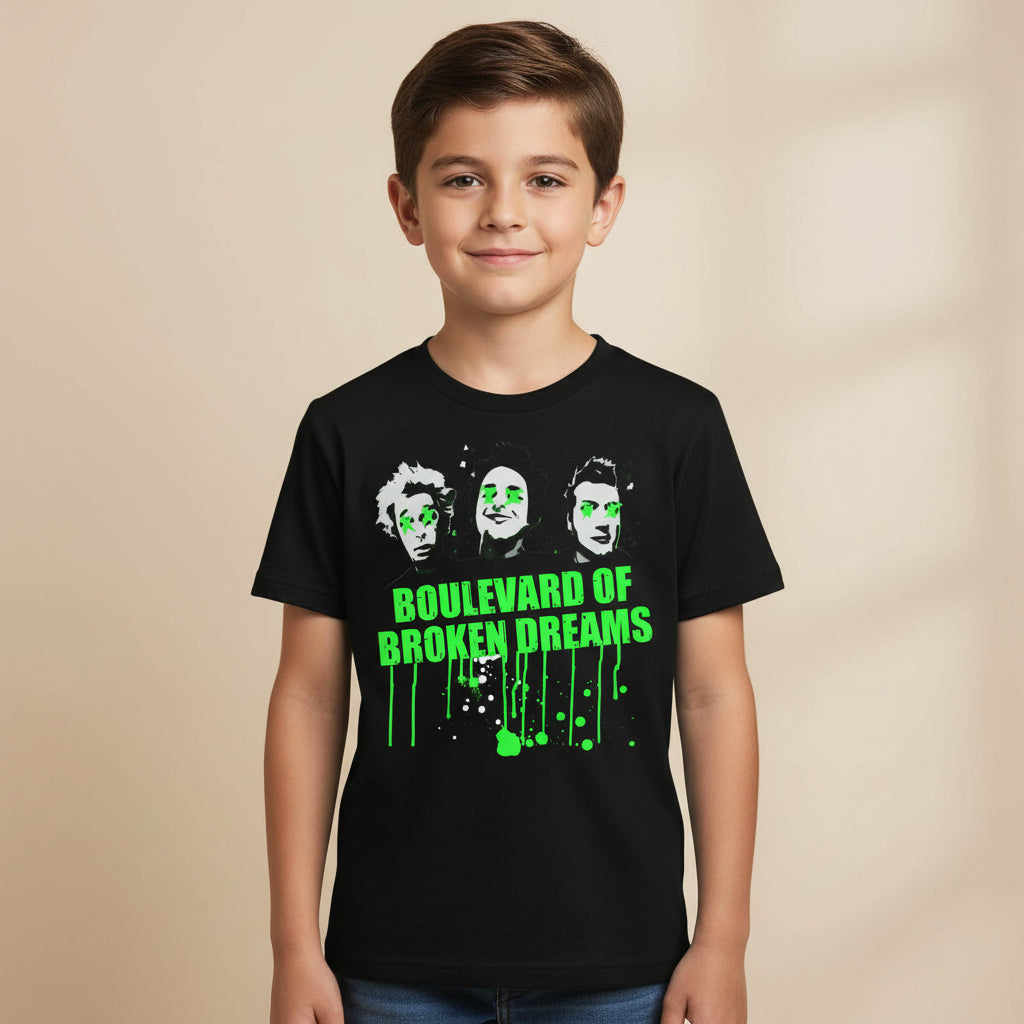 green day boulevard of broken dreams t-shirt music band buy online united states of america usa the banyan tee tbt men women girls boys unisex black