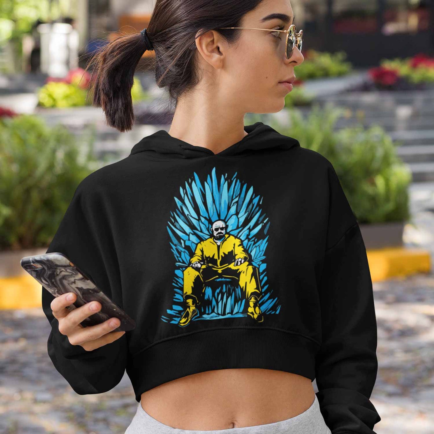 Breaking Bad Crop Hoodie - The Iron Throne Crop Hooded Sweatshirt for Women The Banyan Tee TBT