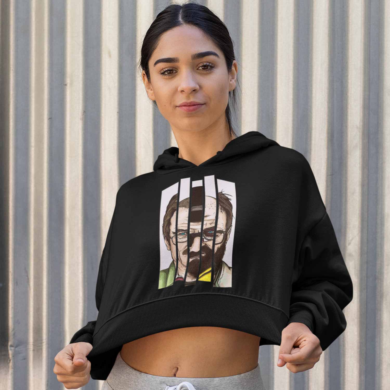 Breaking Bad Crop Hoodie - Crop Hooded Sweatshirt for Women The Banyan Tee TBT - Walter White