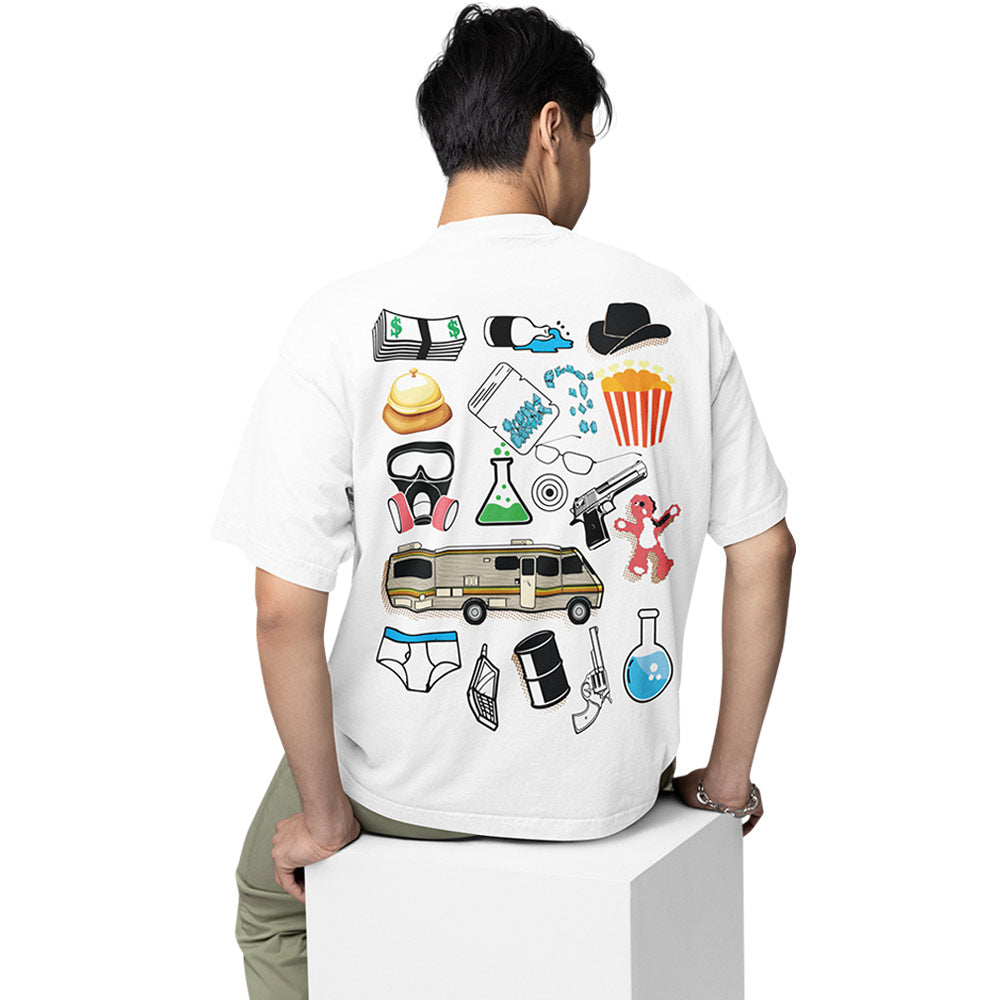 breaking bad oversized t shirt - elements tv & movies t-shirt white buy online india the banyan tee tbt men women girls boys unisex