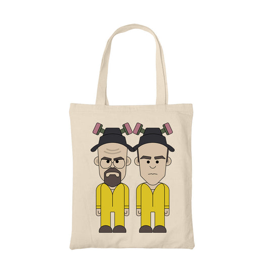 breaking bad walter and jesse tote bag hand printed cotton women men unisex