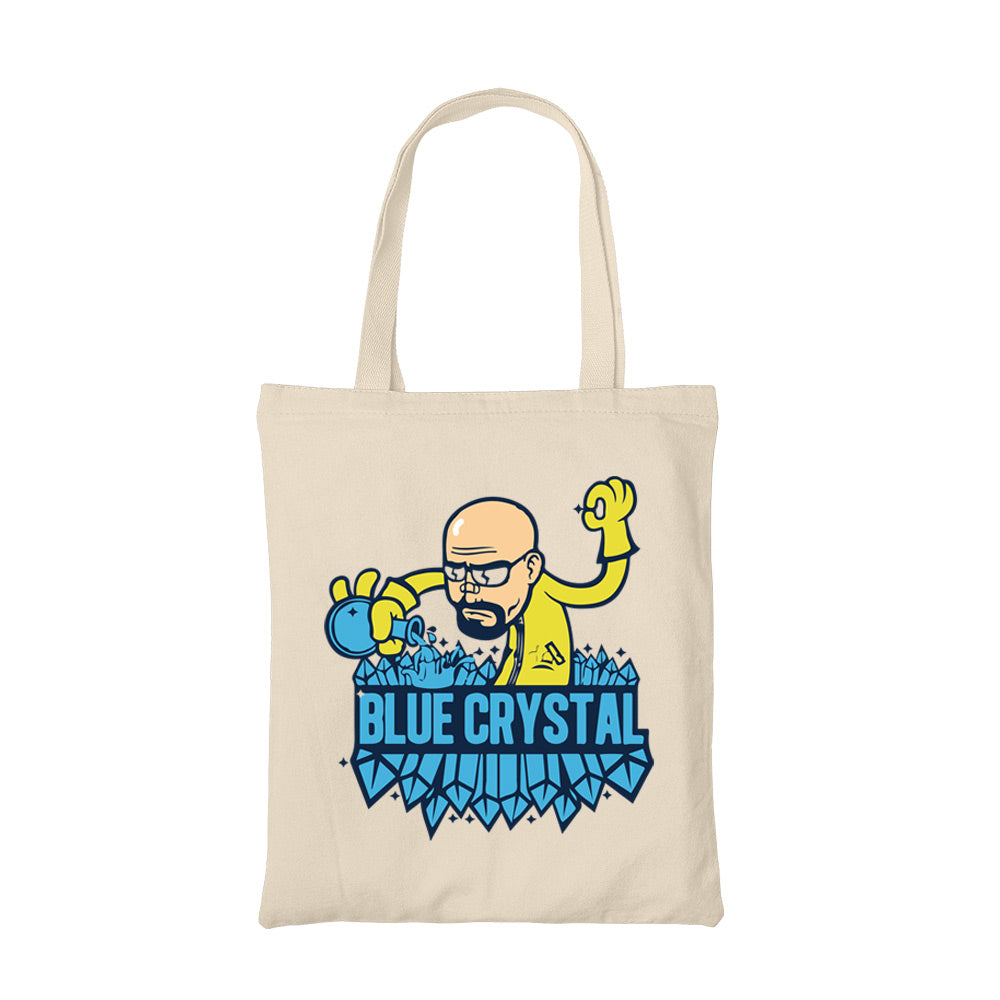 breaking bad blue cyrstal tote bag hand printed cotton women men unisex