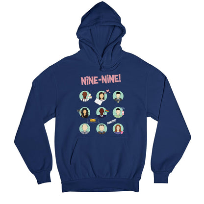 brooklyn nine-nine nine-nine hoodie hooded sweatshirt winterwear buy online united states usa the banyan tee tbt men women girls boys unisex black detective jake peralta terry charles boyle gina linetti andy samberg merchandise clothing acceessories