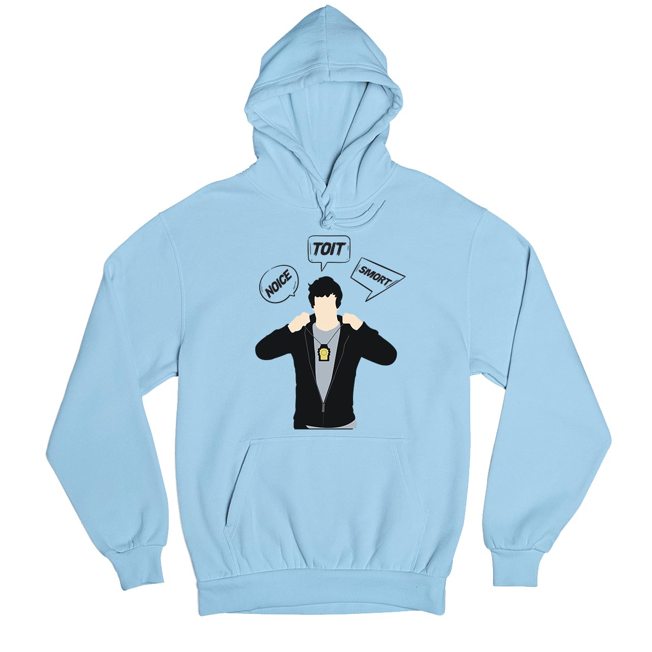 brooklyn nine-nine noice toit smort hoodie hooded sweatshirt winterwear buy online united states usa the banyan tee tbt men women girls boys unisex gray detective jake peralta terry charles boyle gina linetti andy samberg merchandise clothing acceessories