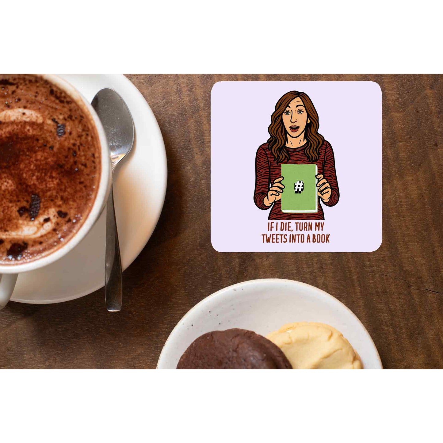brooklyn nine-nine turn my tweets into books coasters wooden table cups indian tv & movies buy online india the banyan tee tbt men women girls boys unisex  stranger things eleven demogorgon shadow monster dustin quote vector art clothing accessories merchandise