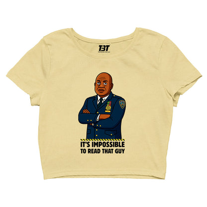 brooklyn nine-nine read that guy crop top tv & movies buy online united states of america usa the banyan tee tbt men women girls boys unisex black stranger things eleven demogorgon shadow monster dustin quote vector art clothing accessories merchandise