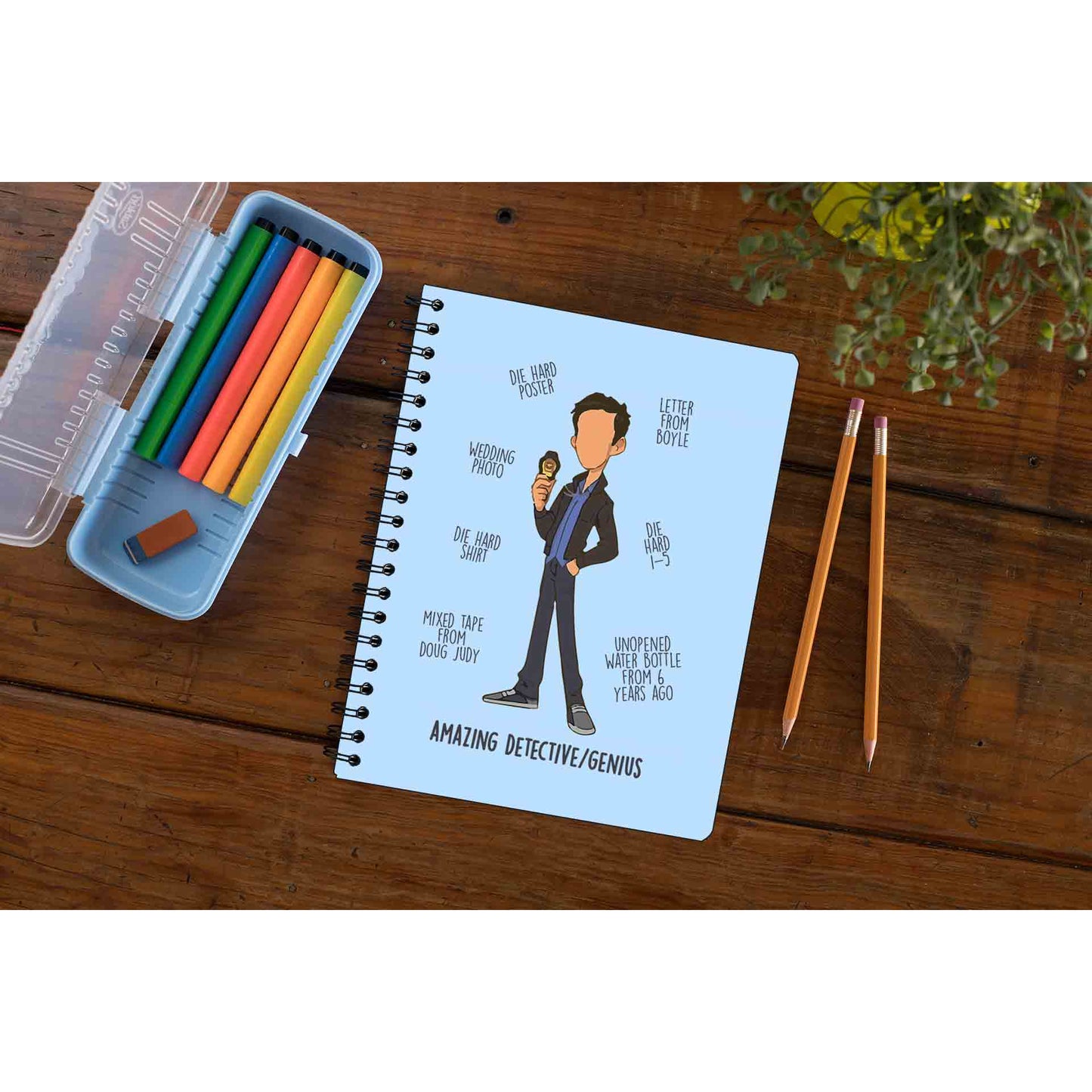 brooklyn nine-nine detective / genius notebook notepad diary buy online united states of america usa the banyan tee tbt unruled detective jake peralta terry charles boyle gina linetti andy samberg merchandise clothing acceessories