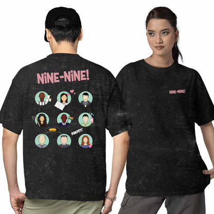 brooklyn nine-nine oversized t shirt - nine-nine squad tv & movies t-shirt black buy online india the banyan tee tbt men women girls boys unisex