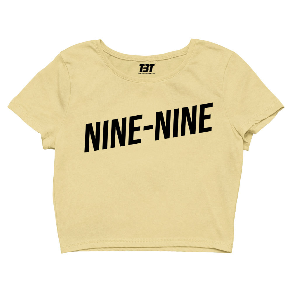brooklyn nine-nine nine-nine crop top buy online united states of america usa the banyan tee tbt men women girls boys unisex yellow detective jake peralta terry charles boyle gina linetti andy samberg merchandise clothing acceessories