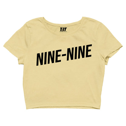brooklyn nine-nine nine-nine crop top buy online united states of america usa the banyan tee tbt men women girls boys unisex yellow detective jake peralta terry charles boyle gina linetti andy samberg merchandise clothing acceessories