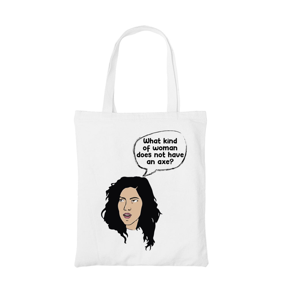brooklyn nine-nine rosa quote tote bag hand printed cotton women men unisex